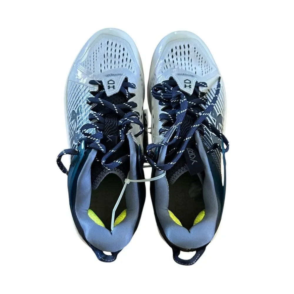 Under Armour Men's Yard Low Turf Baseball Shoe, Royal White‎ & Blue New